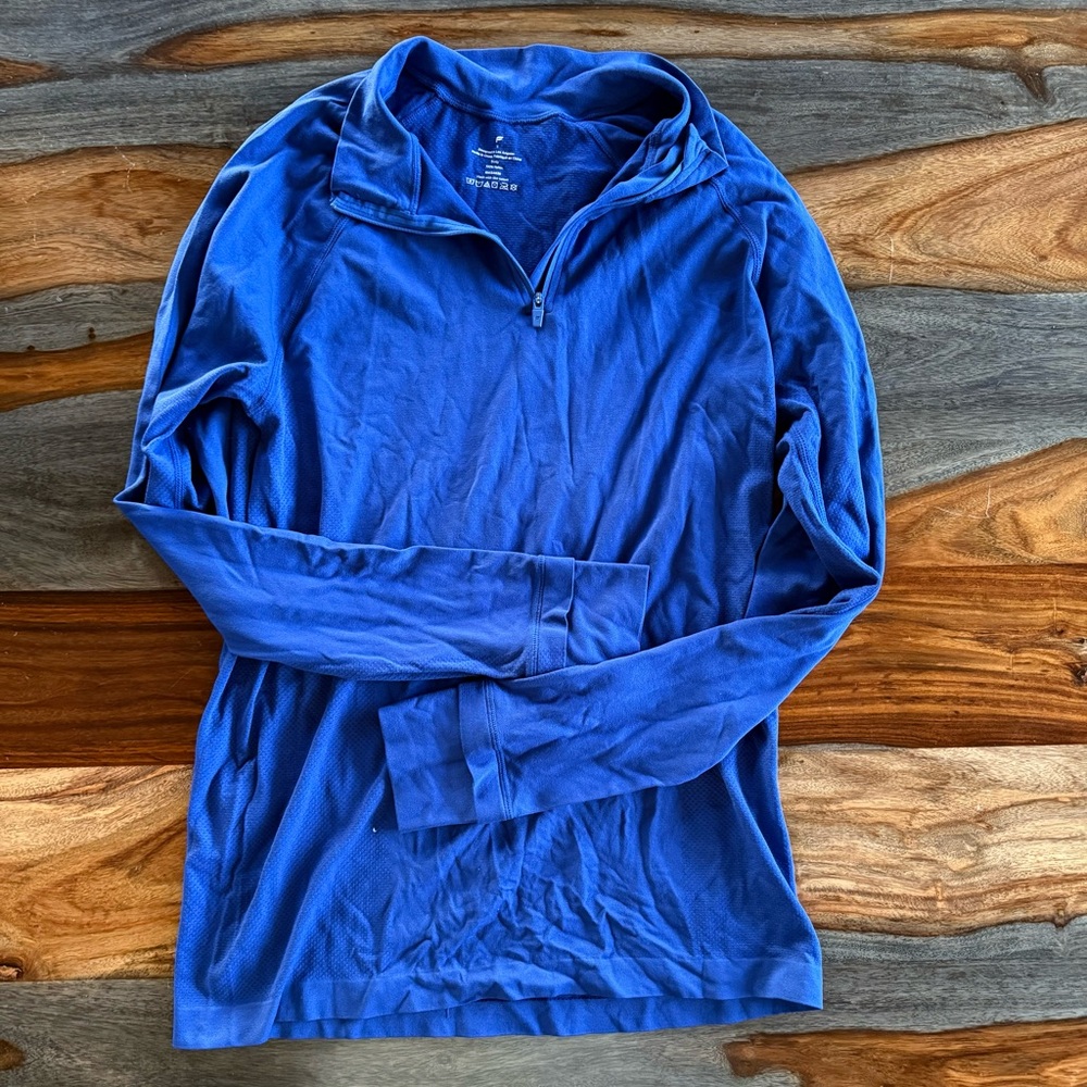 Fabletics Blue Quarter-Zip Pullover - image 1